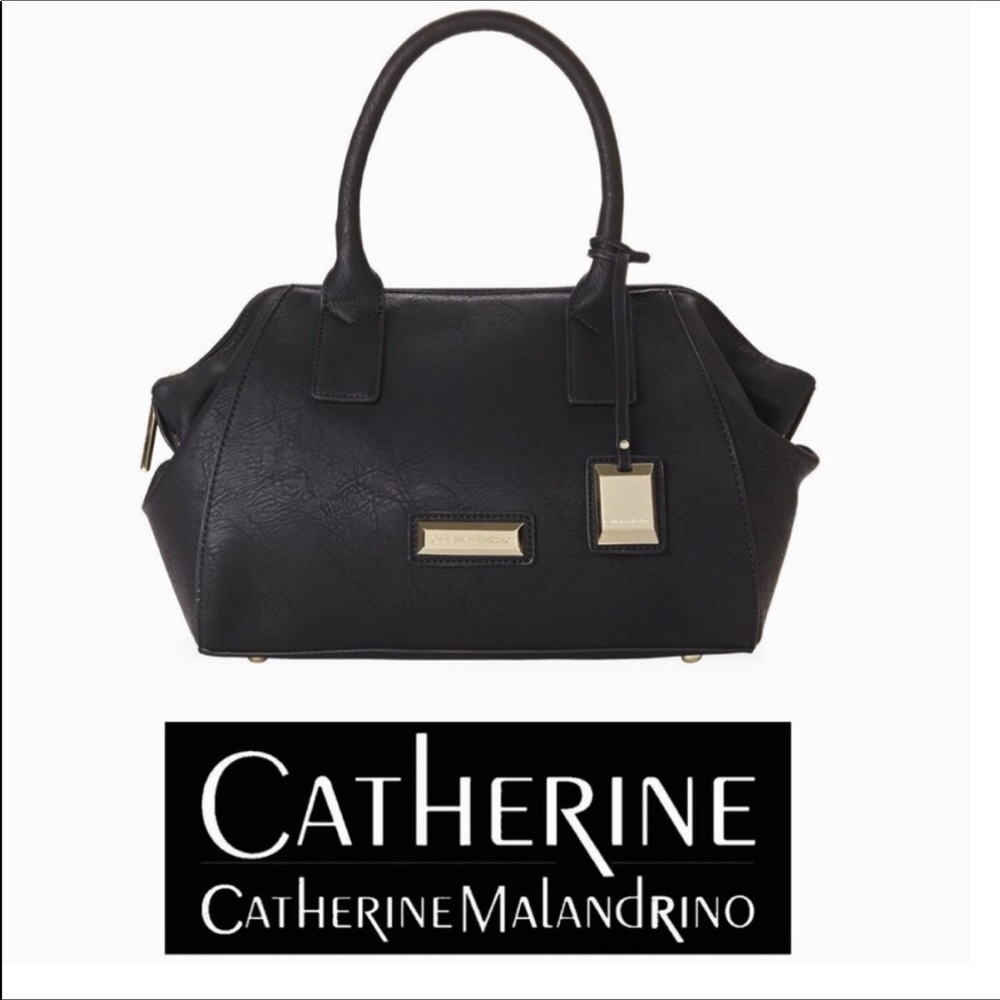 Catherine Malandrino Black Lilly Satchel Bag